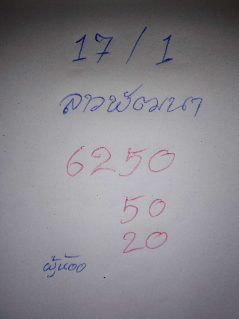 แนวทางหวยลาว 17/1/67 ชุดที่ 1