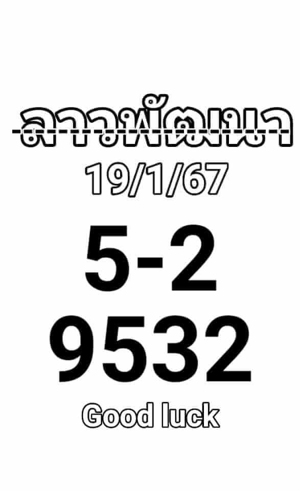 แนวทางหวยลาว 19/1/67 ชุดที่ 9