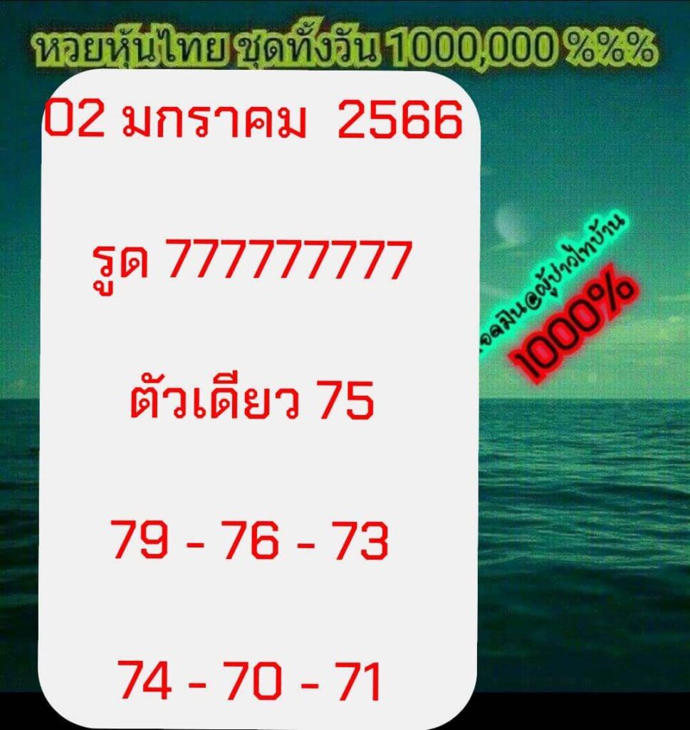 หวยหุ้นวันนี้ 2/1/67 ชุดที่ 2