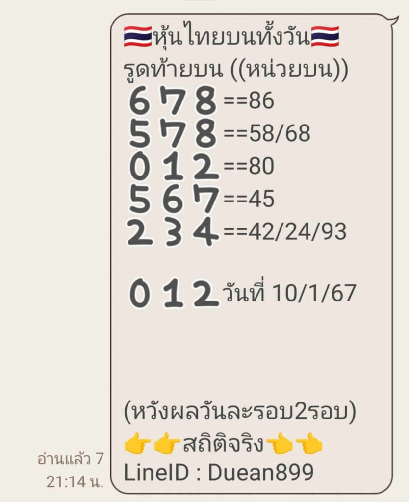 หวยหุ้นวันนี้ 10/1/67 ชุดที่ 3