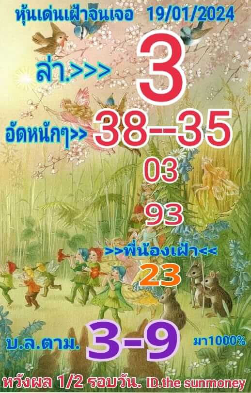 หวยหุ้นวันนี้ 19/1/67 ชุดที่ 6