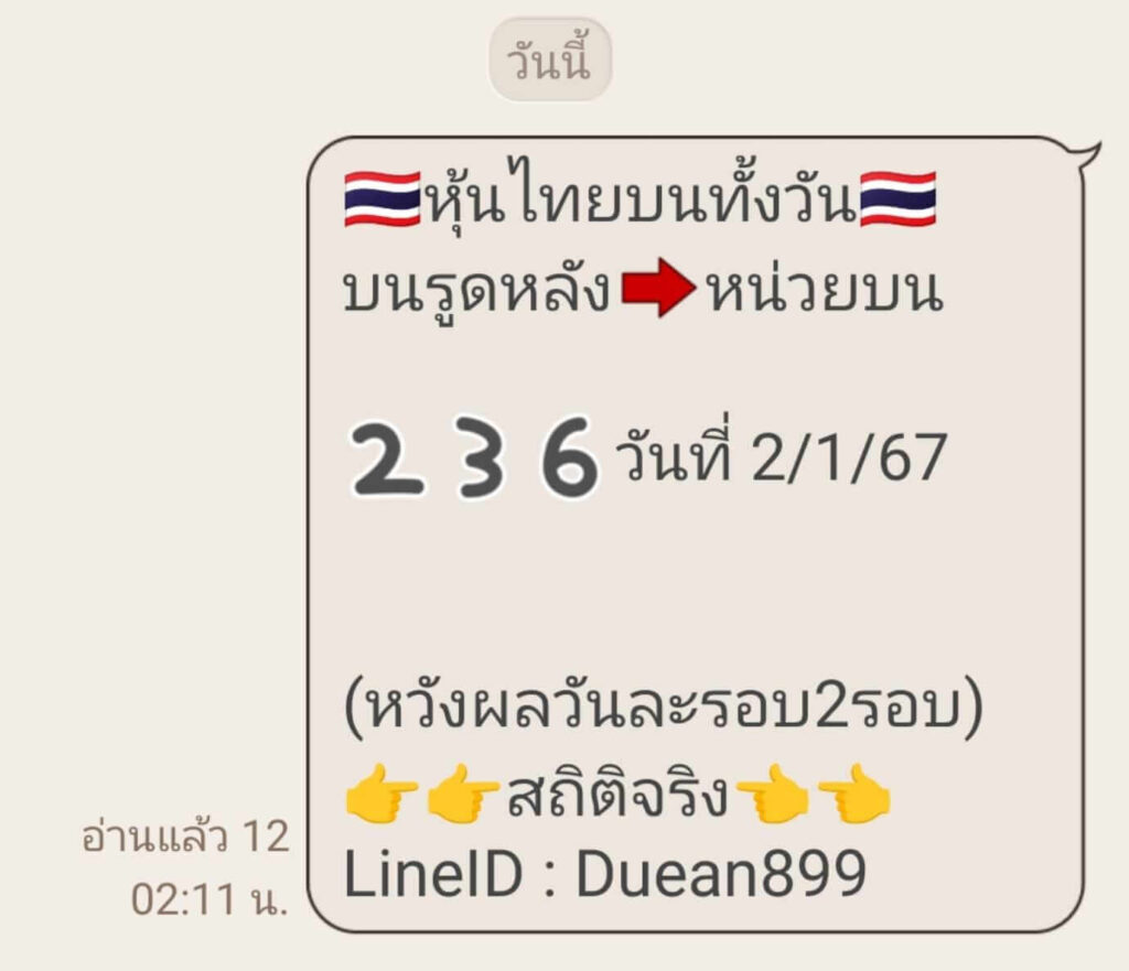 หวยหุ้นวันนี้ 2/1/67 ชุดที่ 6