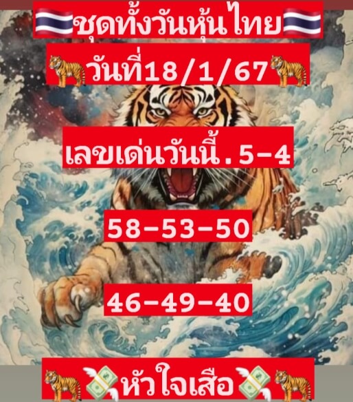 หวยหุ้นวันนี้ 18/1/67 ชุดที่ 7