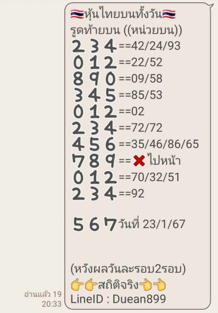 หวยหุ้นวันนี้ 23/1/67 ชุดที่ 8