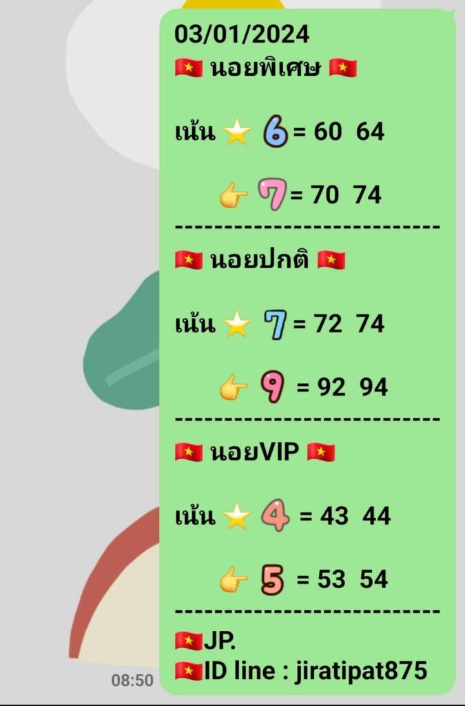 แนวทางหวยฮานอย 3/1/67 ชุดที่ 10