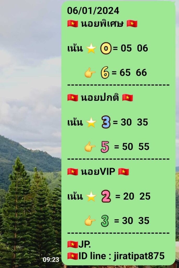 แนวทางหวยฮานอย 6/1/67 ชุดที่ 3