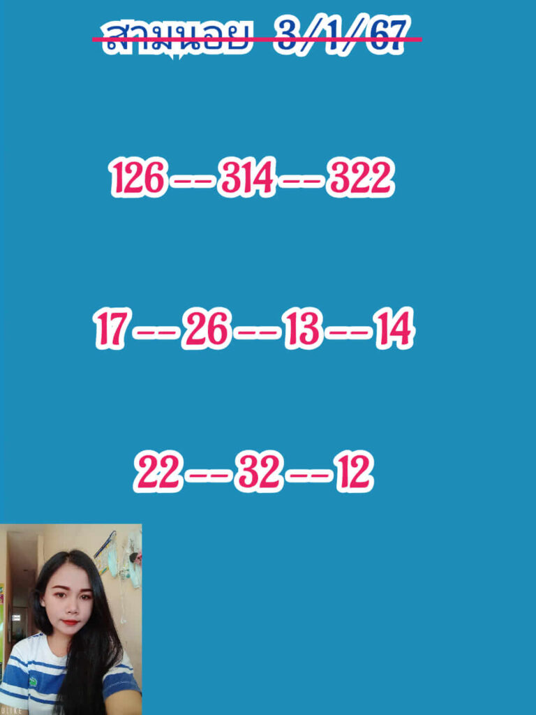 แนวทางหวยฮานอย 3/1/67 ชุดที่ 6