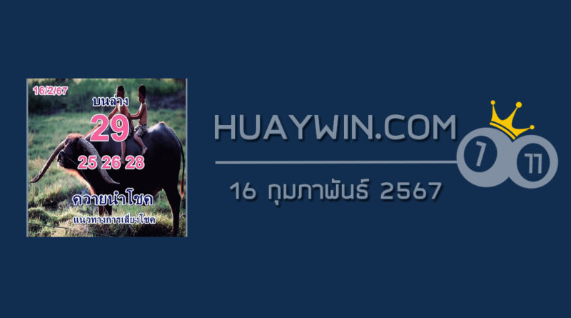 หวยควายนำโชค 16/2/67