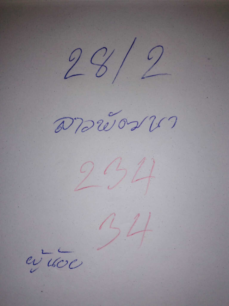 แนวทางหวยลาว 28/2/67 ชุดที่ 2