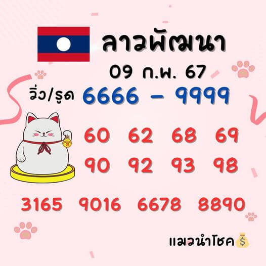 แนวทางหวยลาว 9/2/67 ชุดที่ 9