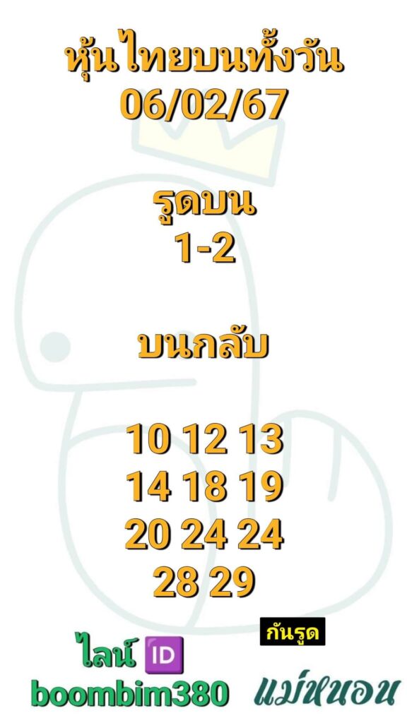 หวยหุ้นวันนี้ 6/2/67 ชุดที่ 4