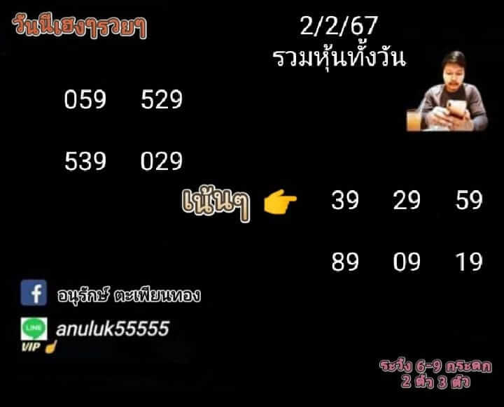 หวยหุ้นวันนี้ 2/2/67 ชุดที่ 6