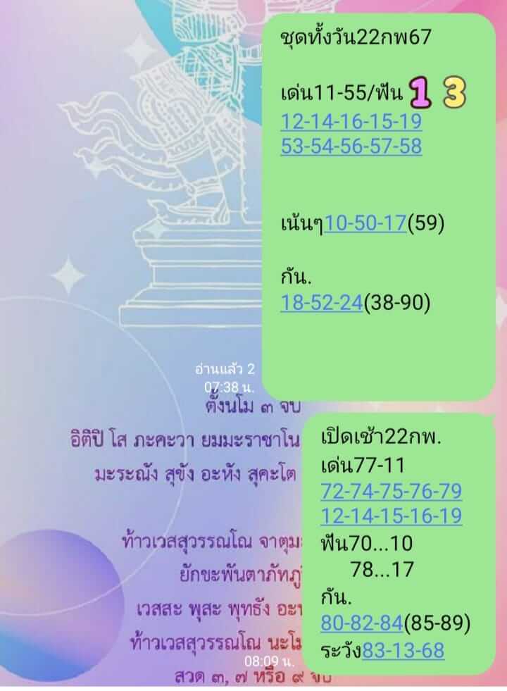 หวยหุ้นวันนี้ 22/2/67 ชุดที่ 9