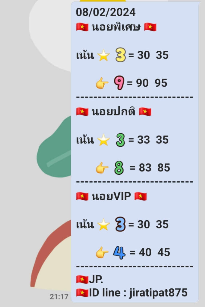 แนวทางหวยฮานอย 8/2/67 ชุดที่ 6