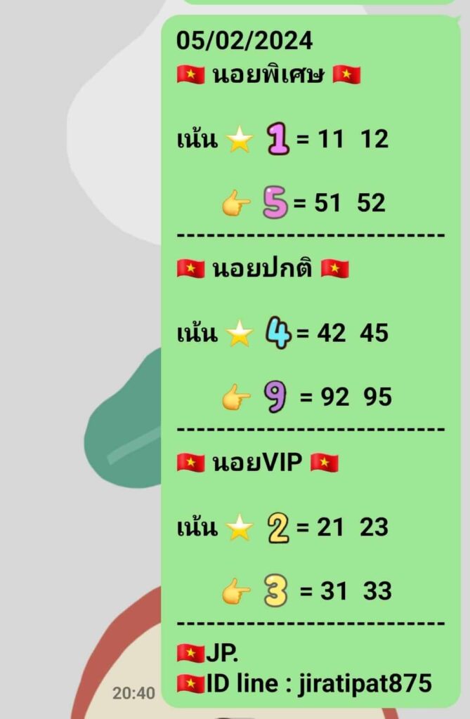 แนวทางหวยฮานอย 5/2/67 ชุดที่ 9