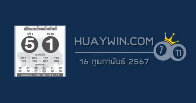 หวยเสือตกถังพลังเงินดี 16/2/67
