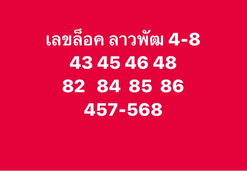 แนวทางหวยลาว 15/3/67 ชุดที่ 8