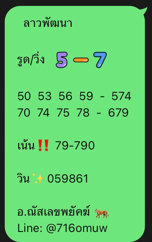 แนวทางหวยลาว 15/3/67 ชุดที่ 9