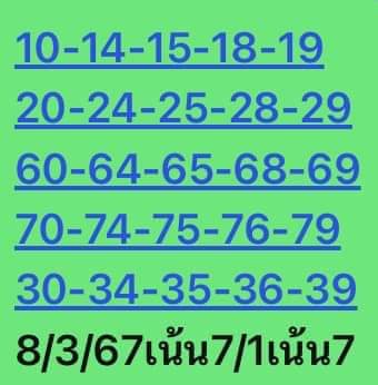 หวยหุ้นวันนี้ 8/3/67 ชุดที่ 1