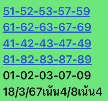 หวยหุ้นวันนี้ 18/3/67 ชุดที่ 7