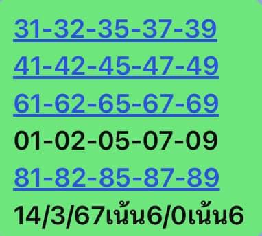 หวยหุ้นวันนี้ 14/3/67 ชุดที่ 8