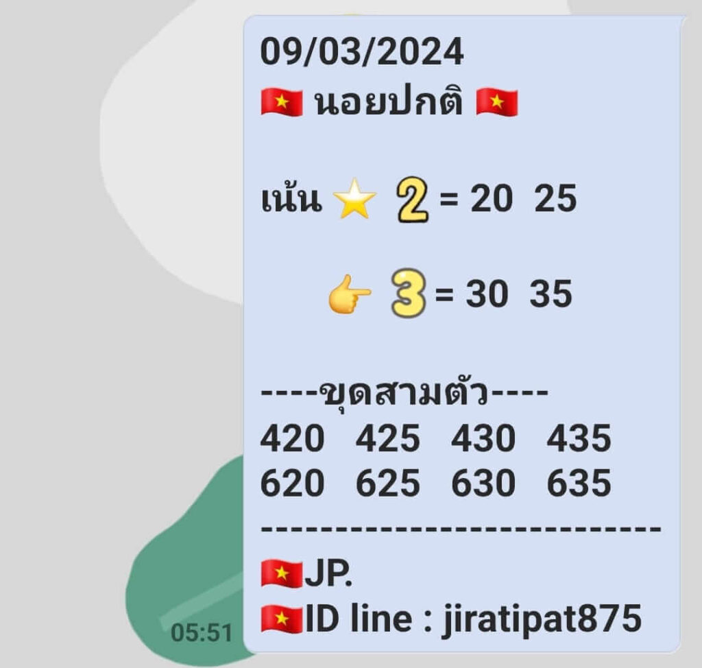 แนวทางหวยฮานอย 9/3/67 ชุดที่ 7