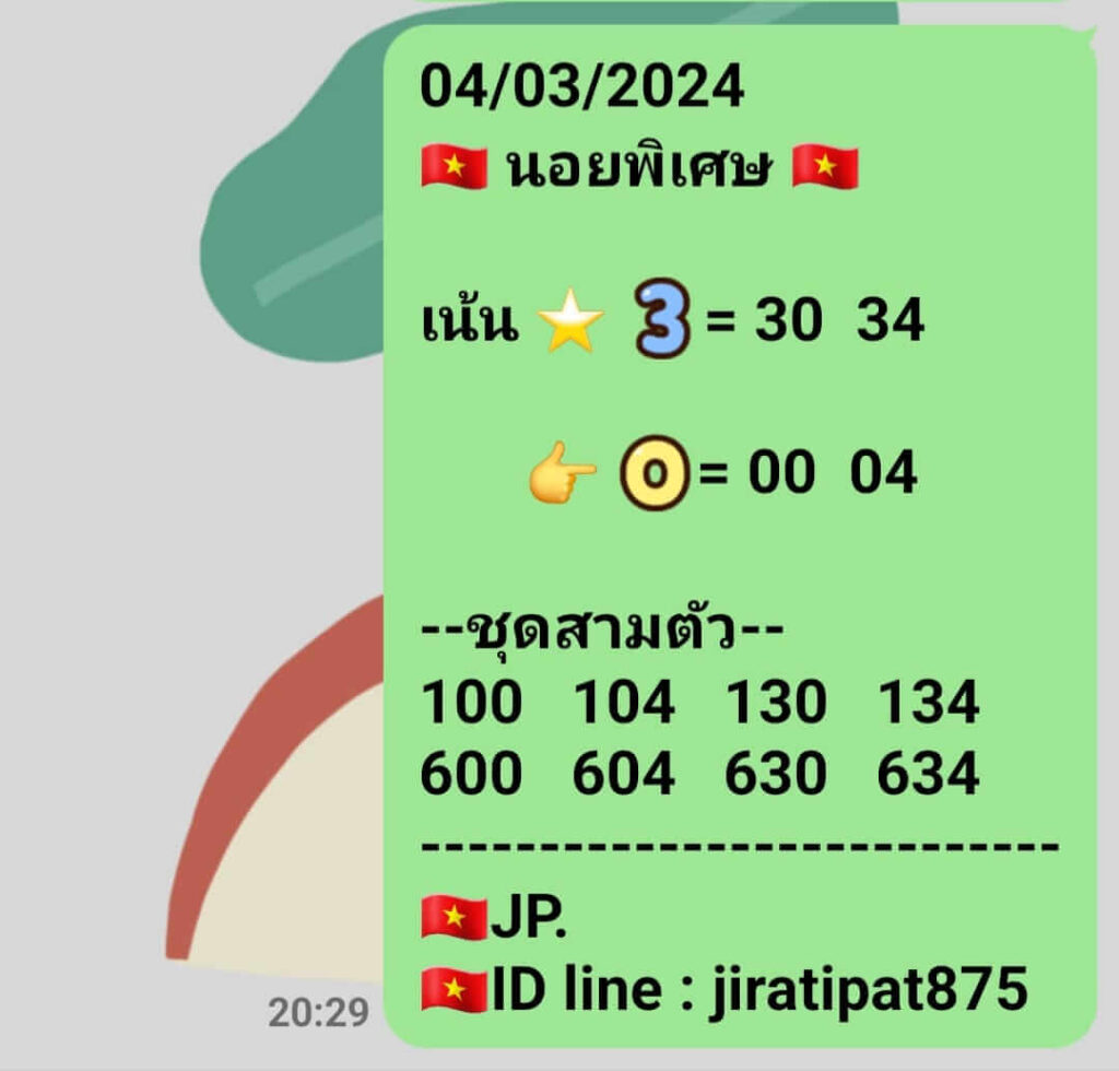 แนวทางหวยฮานอย 4/3/67 ชุดที่ 9